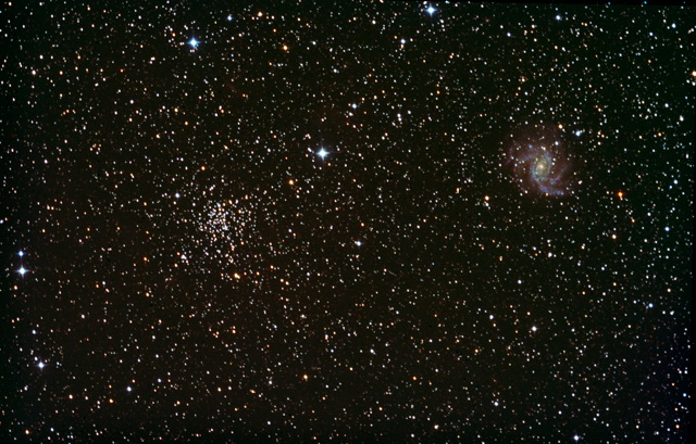 L’amas ouvert NGC 6939 et la galaxie NGC 6946
